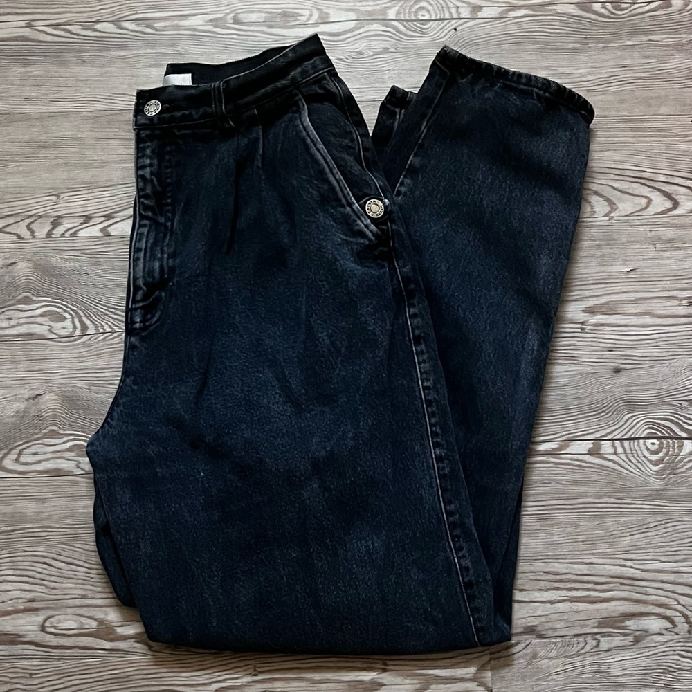 Vintage Calvin Klein Pleated Denim Jeans Size 10